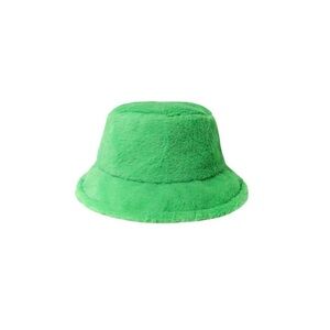 Vibrant Green Fuzzy Bucket Hat